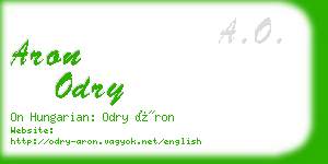 aron odry business card